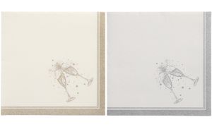 PAPSTAR Servetten 'ROYAL Collection Festivities', zilver