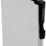 CLICKSAFE Kaarthouder SLIM met klikknop, zilver