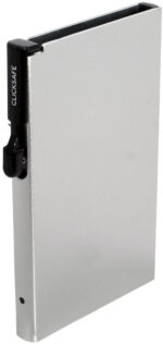 CLICKSAFE Kaarthouder SLIM met klikknop, zilver