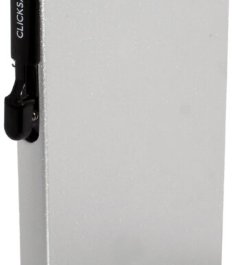 CLICKSAFE Kaarthouder SLIM met klikknop, zilver