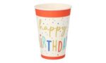 PAPSTAR Kartonnen drinkbekers 'Happy Birthday', 0,2 l