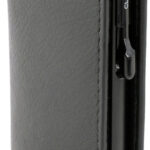 CLICKSAFE Slanke portemonnee met kaarthouder, nappaleder, zwart