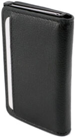 CLICKSAFE Slanke portemonnee met kaarthouder, nappaleder, zwart