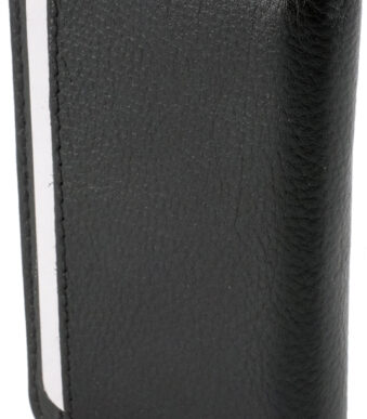 CLICKSAFE Slanke portemonnee met kaarthouder, nappaleder, zwart