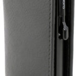 CLICKSAFE Slanke portemonnee met kaarthouder, nappaleder, zwart