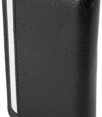 CLICKSAFE SLIM portemonnee met AirTag-vak, nappaleer, zwart