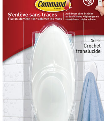 3M Command Badhaak, Kunststof, Maat: Groot, Wit