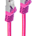 ShiverPeaks netwerkkabel, Cat. 6A, S/FTP, 1,0 m, magenta