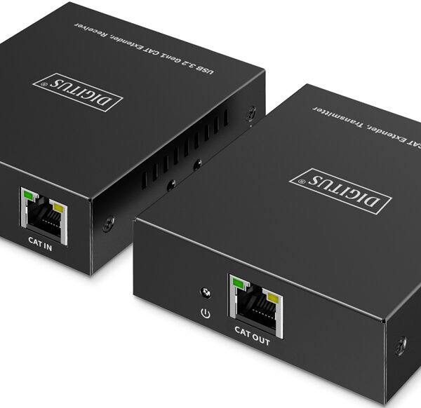 DIGITUS USB 3.2 Gen1 Extender, 5 Gbps, 4 poorten, zwart