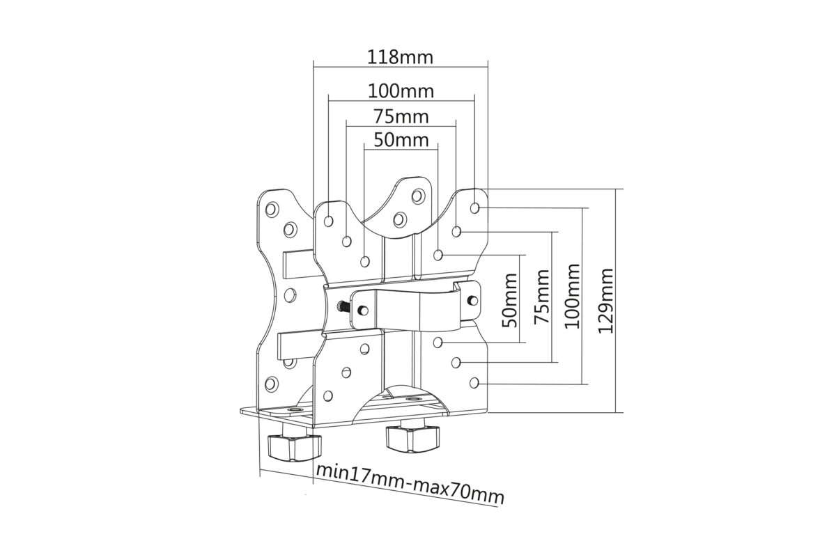 Mini computerklemhouder voor bureaublad