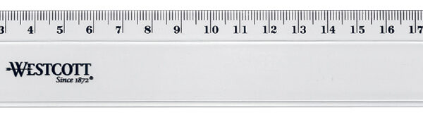 WESTCOTT platte liniaal kunststof transparant 200 mm