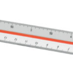 WESTCOTT driekantige schaalliniaal voor beroepsschool, kunststof, wit