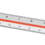 WESTCOTT driekante schaalstok kunststof wit 300mm