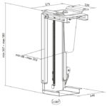 LogiLink Processor-houder, metalen, draaibaar, snelsluiting