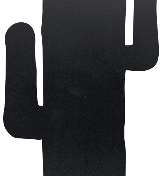 Krijtbord 'Cactus', zwart