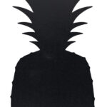 Krijttafel SILHOUETTE 'ANANAS', zwart