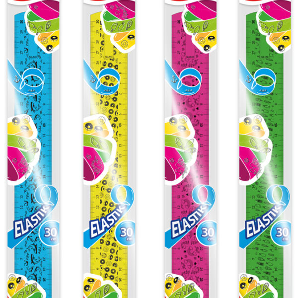Kores liniaal Elastik, 30 cm, kunststof, breukbestendig