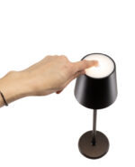 Securit Feline LED tafellamp, oplaadbaar, zwart