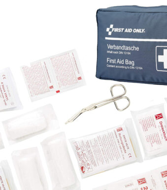 FIRST AID ONLY auto-verbandtas conform DIN 13164, zwart