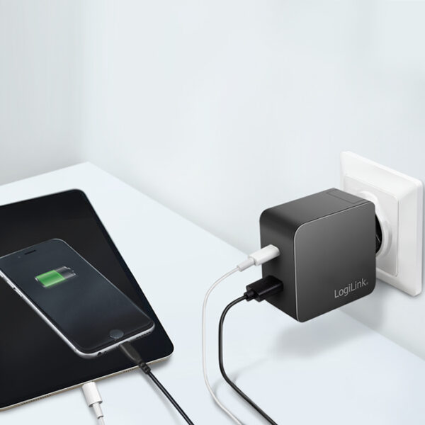 LogiLink USB-adapter met USB-A en USB-C aansluiting, 45W