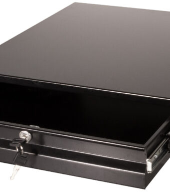 LogiLink 19" uitschuifbare lade, 2 HE, zwart (RAL9004)