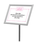 Deflecto infostandaard met klaplijst, A3 formaat