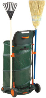 Bradas rijdbare bladenverzamelaar inklapbaar 160 liter met wielen