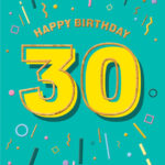 SUSY CARD verjaardagskaart 30 jaar met foliedruk