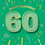 SUSY CARD Verjaardagskaart 60 jaar met foliedruk