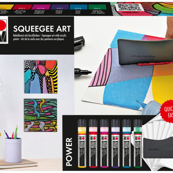 Marabu Acrylverf Squeegee Art Set Power