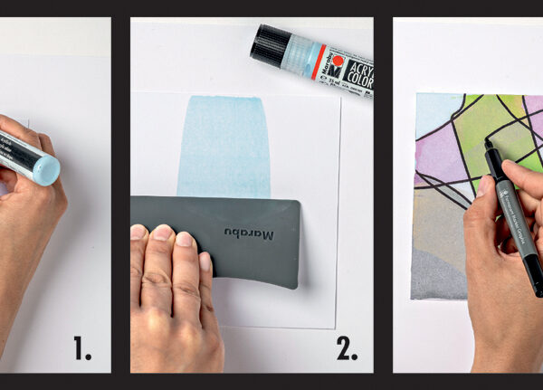 Marabu Acrylverf Squeegee Art Set Pastel