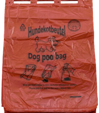 dm-folien Hondenpoepzakjes 250 x 310 mm, geblokt, rood