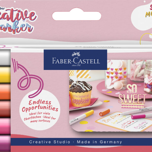 FABER-CASTELL Creative Marker GOLDFABER, 6 stuks Sweet Moments
