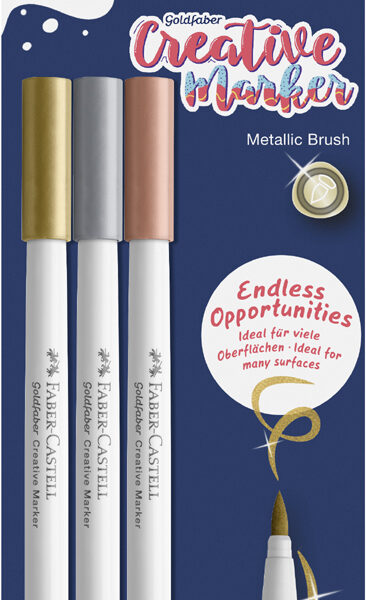 Faber-Castell Creative Marker Goldfaber set van 3 stuks