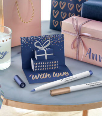 FABER-CASTELL Creative Marker GOLDFABER, 6-delig etui Happy Celebration