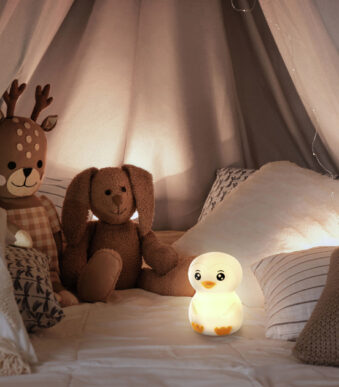 ANSMANN Siliconen Nachtlampje Pinguïn Leon, wit