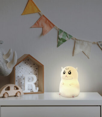 ANSMANN siliconen nachtlampje hamster Lilli, wit