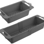 Metaltex afdrukrek uitschuifbaar, kunststof grijs voor spoelbak