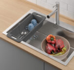 Metaltex afdrukrek uitschuifbaar, kunststof grijs voor spoelbak