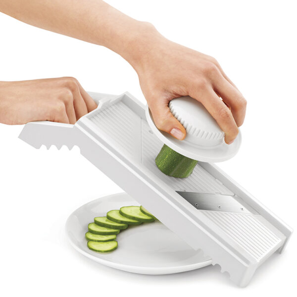 Metaltex universele rasp Mandolino met 4 inzetstukken, wit