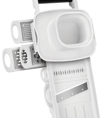 Metaltex Professionele Mandoline met 5 Inzetstukken - Wit