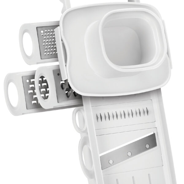 Metaltex Professionele Mandoline met 5 Inzetstukken - Wit