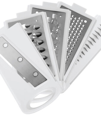 Metaltex Professionele Mandoline met 5 Inzetstukken - Wit