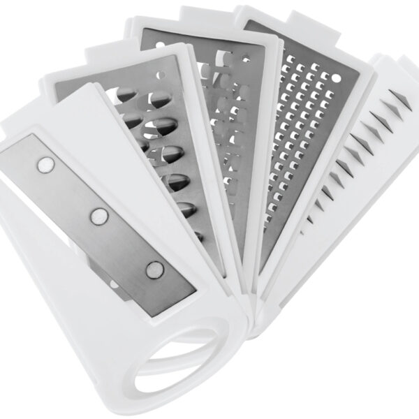 Metaltex Professionele Mandoline met 5 Inzetstukken - Wit