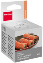 Metaltex rouladepennen edelstaal, 4 stuks
