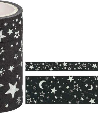 HEYDA Decoratieve Plakband Glow in the Dark Sterren