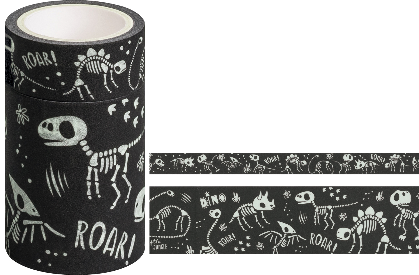 HEYDA Decoratieve Plakband Glow in the Dark Dinosaurussen HEYDA Decoratieve Plakband Glow in the Dark Dinosaurussen