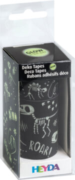 HEYDA Decoratieve Plakband Glow in the Dark Dinosaurussen