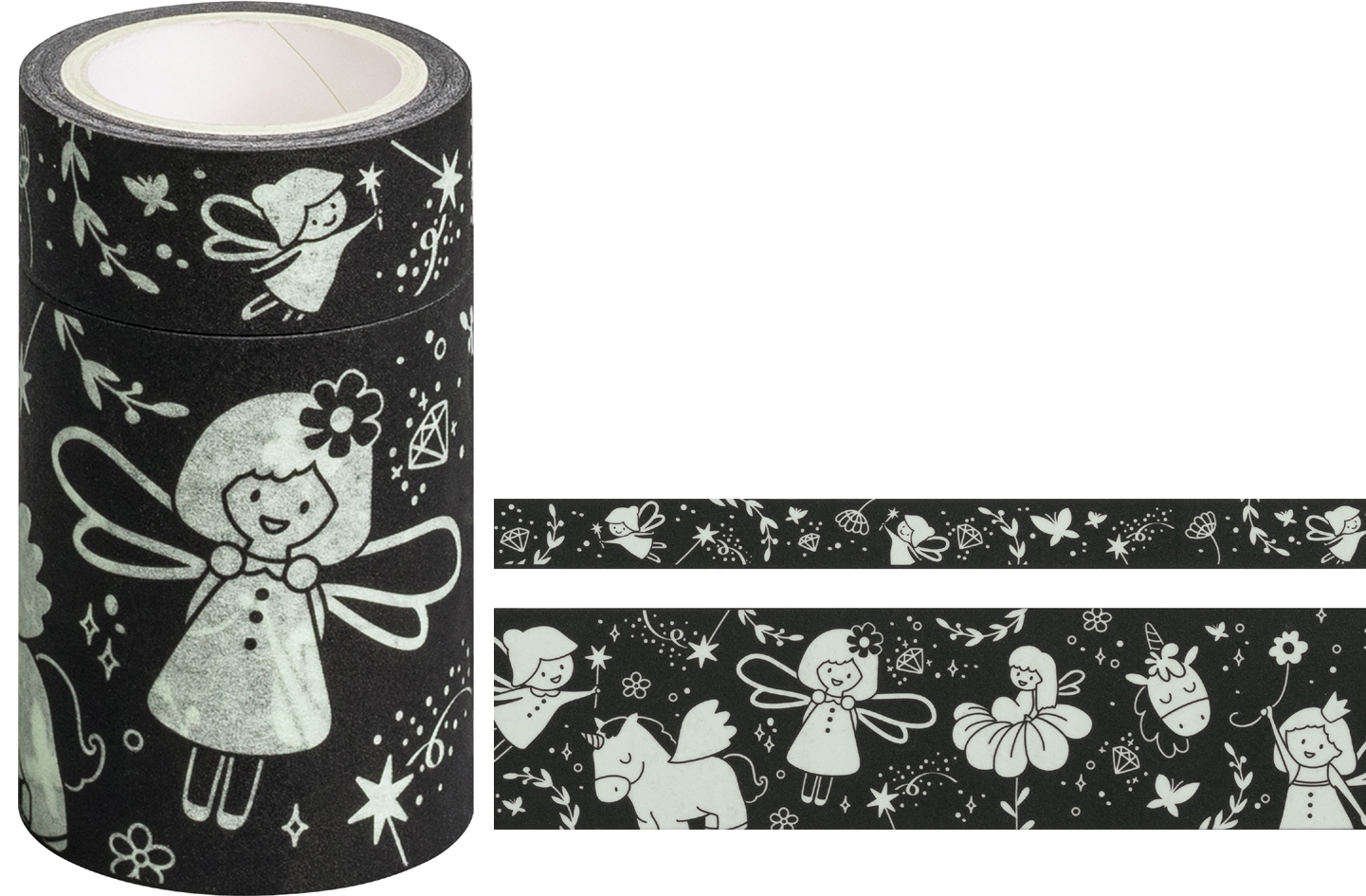 HEYDA decoratie plakband glow in the dark feeën HEYDA decoratie plakband glow in the dark feeën