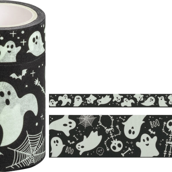 HEYDA decoratief plakband glow in the dark geest motief